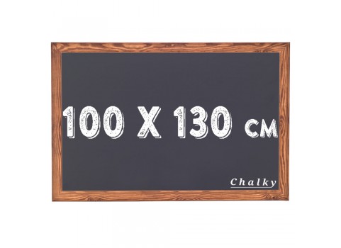 Chalky Kara Tahta Ahşap Çerçeveli 100x130 cm